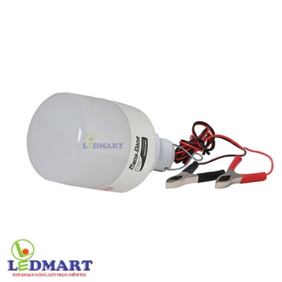 Bóng đèn búp trụ 12W rạng đông dùng ắc quy LED TR70N1 12-24VDC/12W kẹp