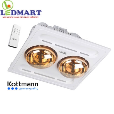 Đèn sưởi âm trần 2 bóng có điều khiển Kottmann K9-R
